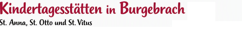 Schriftzug im Kopf der Homepage der 'Kindertagesstätten in Burgebrach'